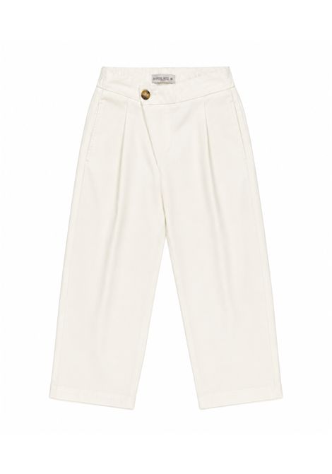 Pantaloni con chiusura decentrata MANUEL RITZ | MR4557LATTE